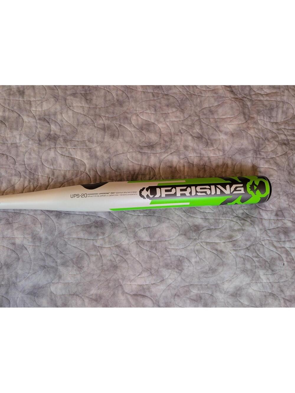 DeMarini Uprising Youth Baseball Bat 28 oz 34 in White Green Aluminum - Picture 4 of 7